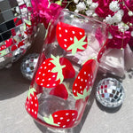 Strawberries Coffee Glass Cup