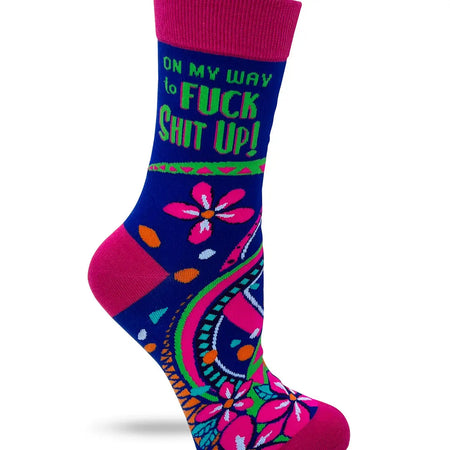 Fuck Shit Up Women's Crew Socks