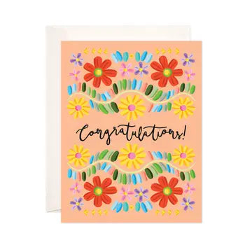 Folk Congratulations Greeting Card