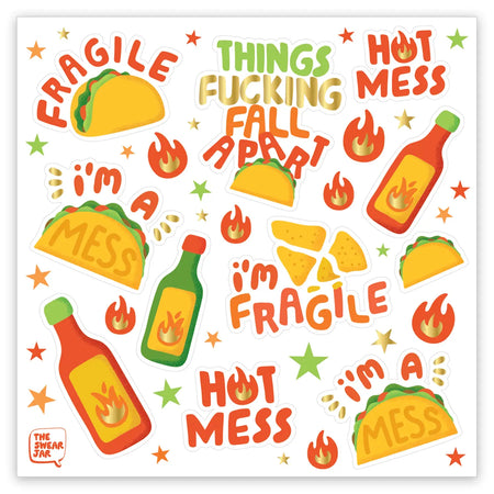 Hot Mess Sticker Sheet