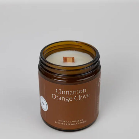 Cinnamon Orange Clove Essential Oil Beeswax Candle