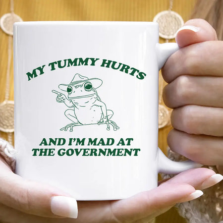 My Tummy Hurts Frog Mug