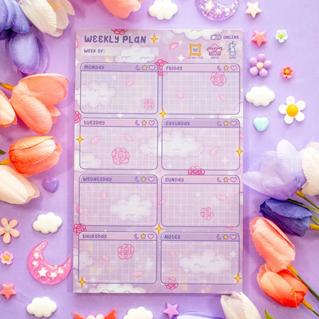 Pastel Academia Weekly Planner Pad