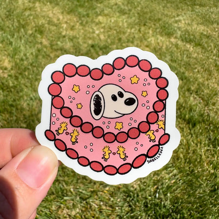 Snoopy Sweetheart Cake Sticker