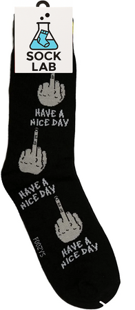 Middle Finger Mens Crew Sock