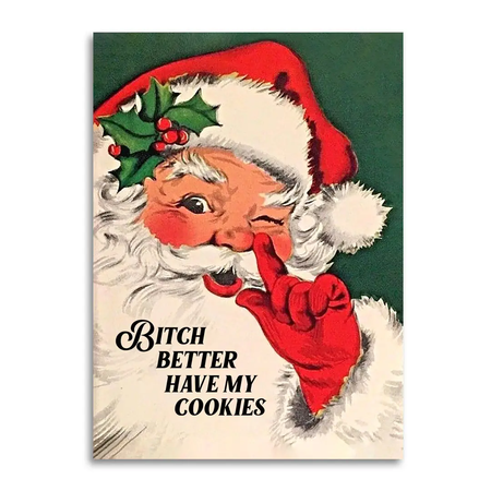 Bitch Better Have My Cookies Funny Holiday Card