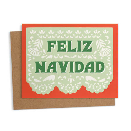 Feliz Navidad Papel Picado Holiday Card