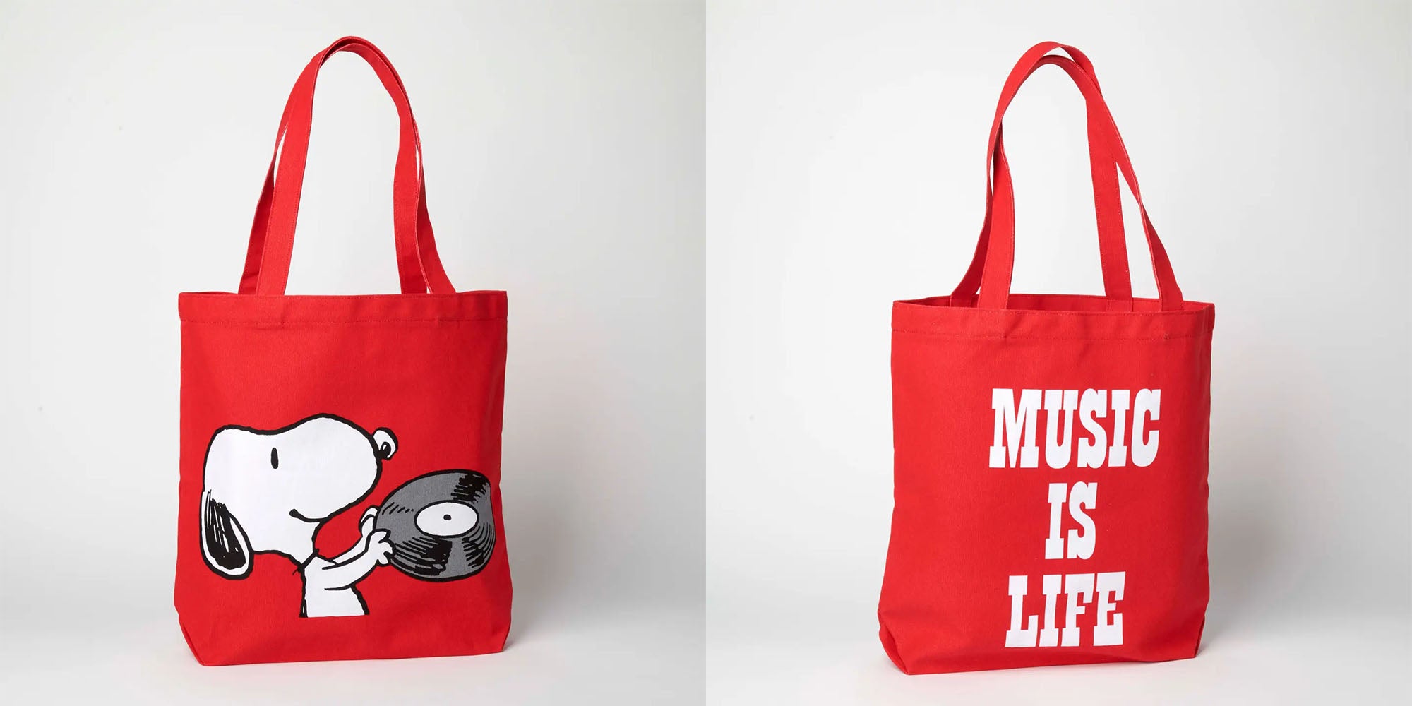 Snoopy Music is Life Tote Bag