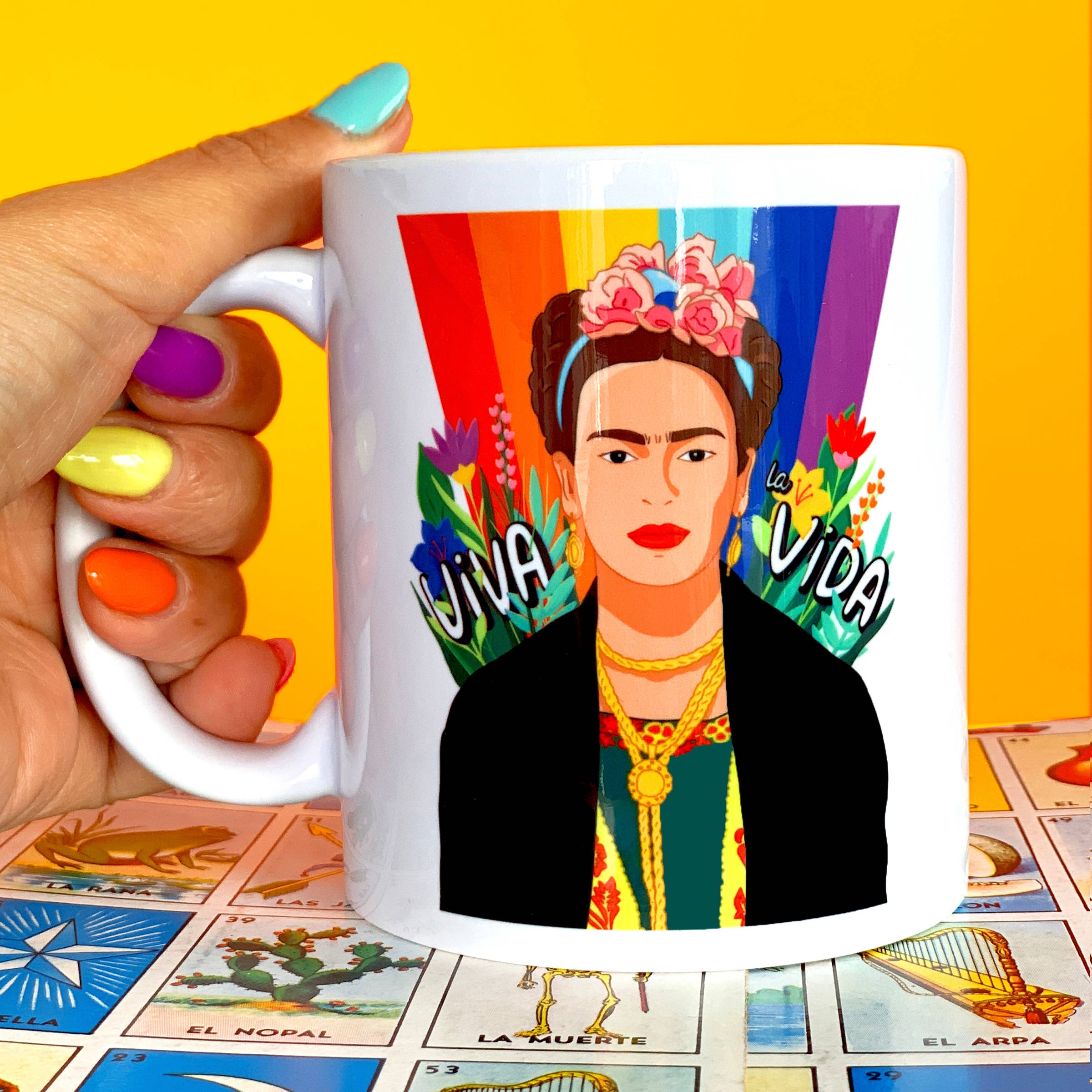 Frida Kahlo Viva La Vida Ceramic Mug