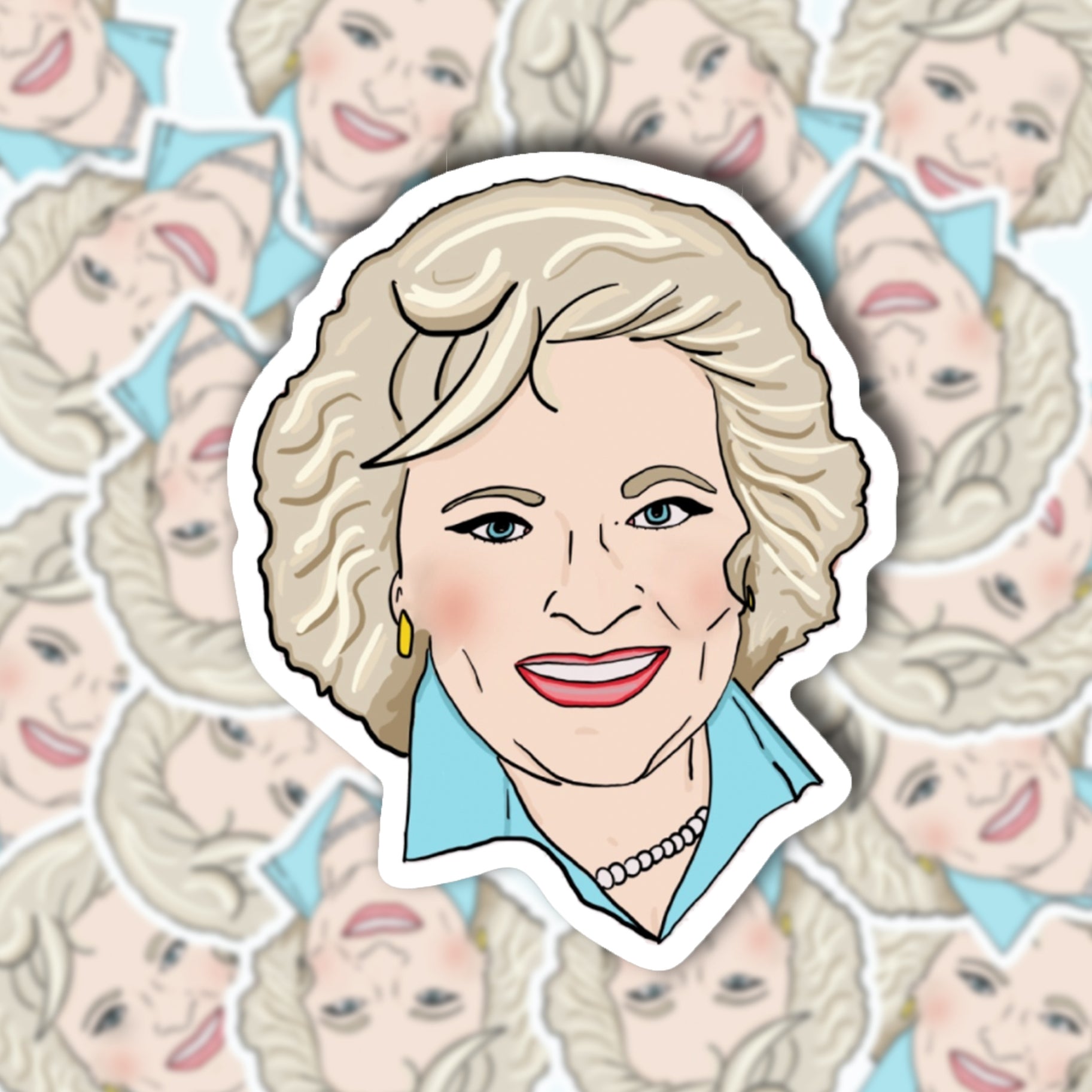 Golden Girl Rose Sticker