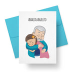 Abrazos Abuelito (Girl) Card
