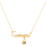 Horoscope Charm & Script Necklace