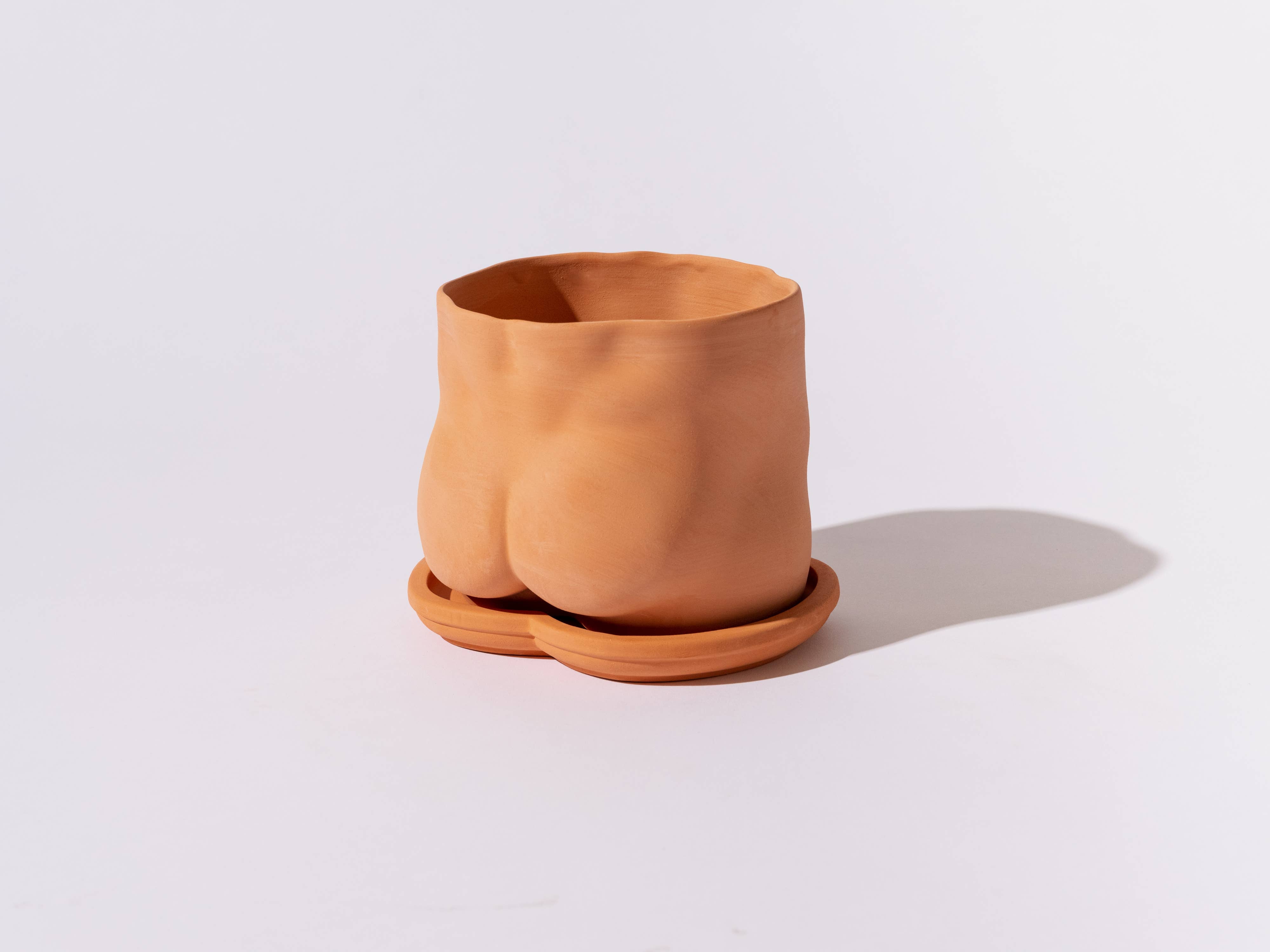 5" Terra-Cotta booty pot (With Saucer)