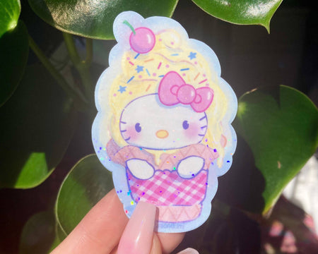 Kitty Ice Cream Sticker