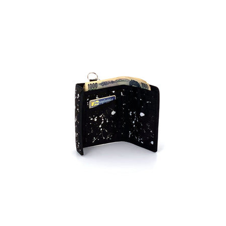 80s Bi-Fold Black Splatter Wallet