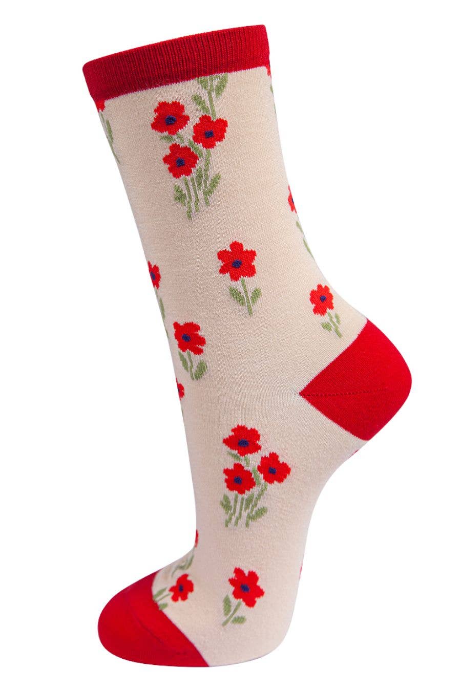 Womens Ditsy Floral Ankle Socks