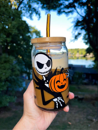 Jack Skellington Beer Can Glass