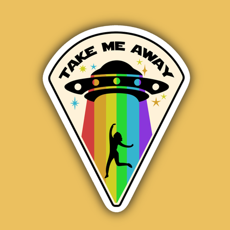 Take Me Away Gay Sticker