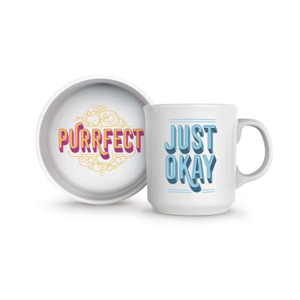 Purrfect Ceramic Mug + Cat Bowl Set