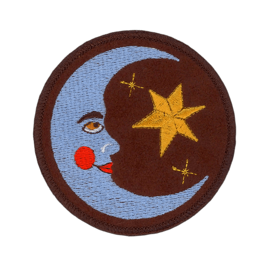 Moon & Star Patch Bwn