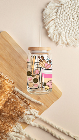 Pan Dulce Beer Can Glass