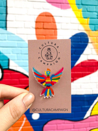 Otomi Bird Acrylic Pin