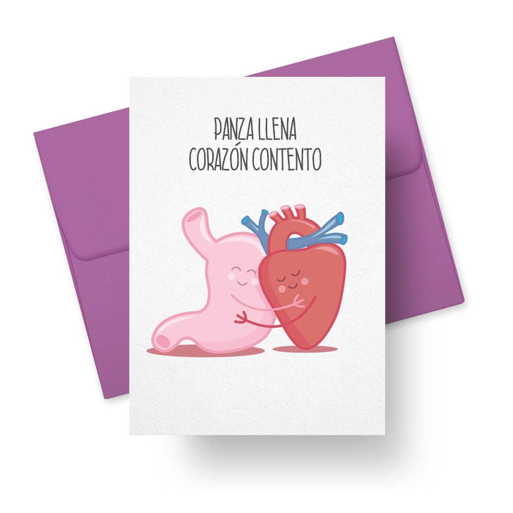 Panza Llena Corazón Contento Card