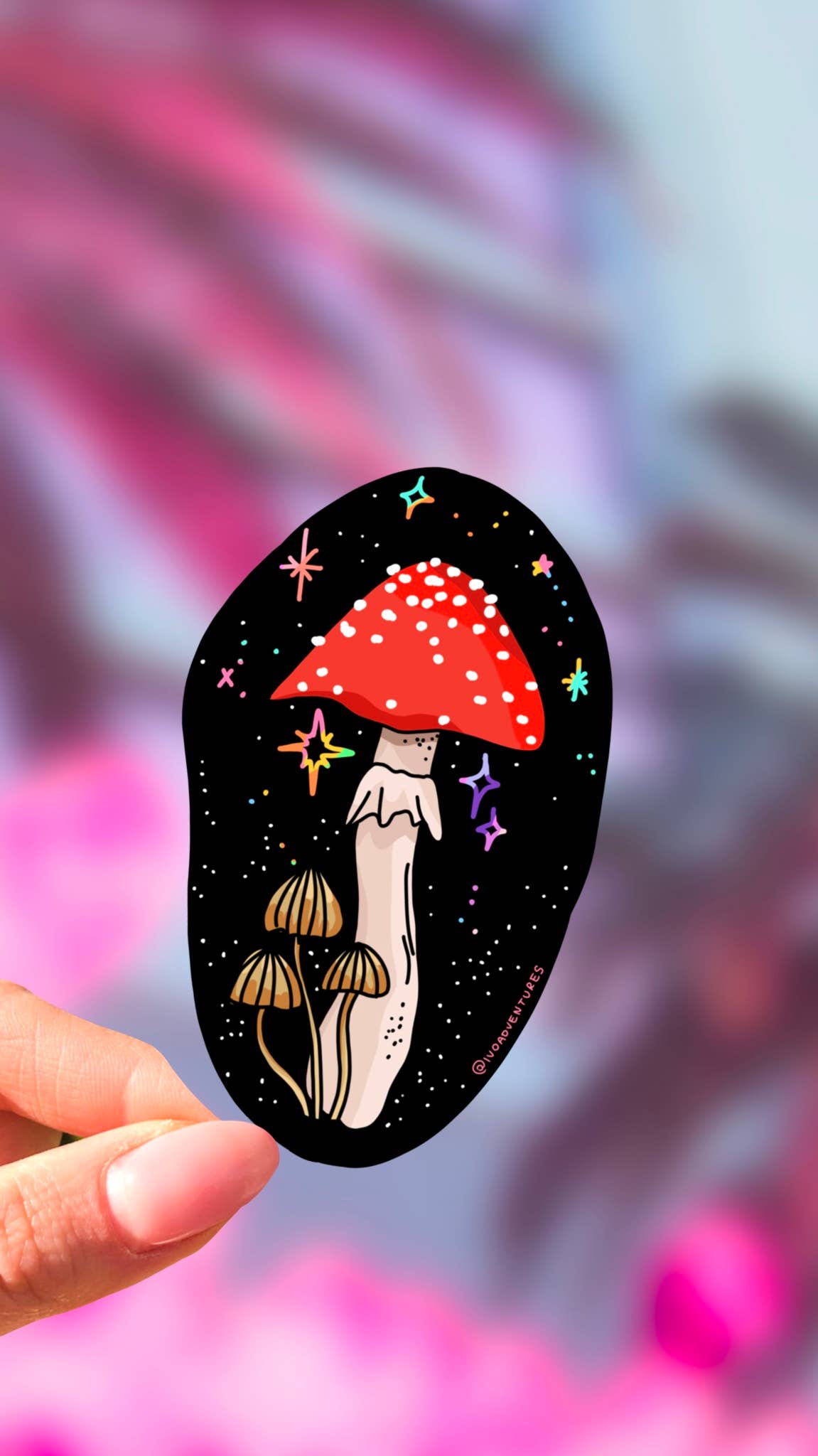 Sparkly Mushroom Sticker