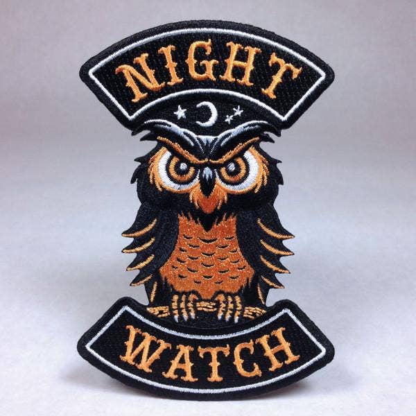 Night Watch Owl Biker Patch
