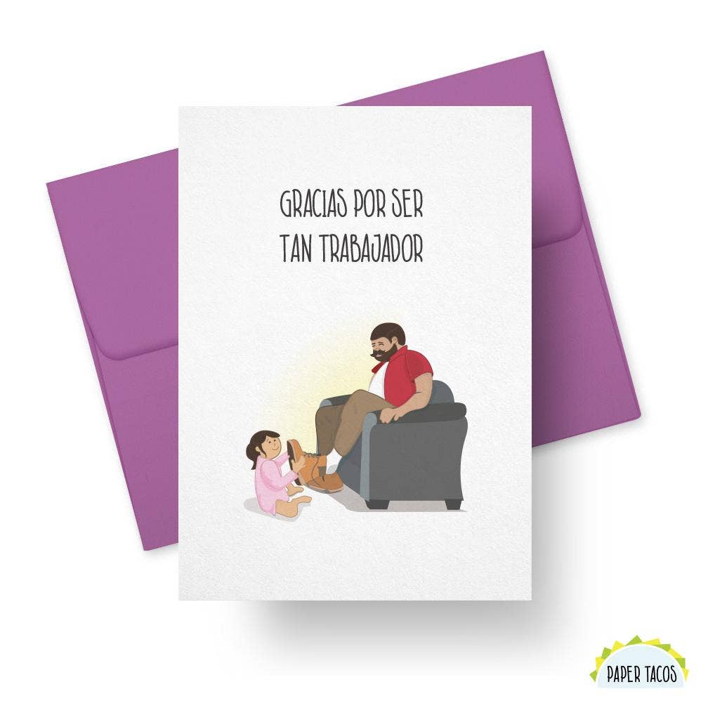 Tan Trabajador Spanish Fathers Day Card