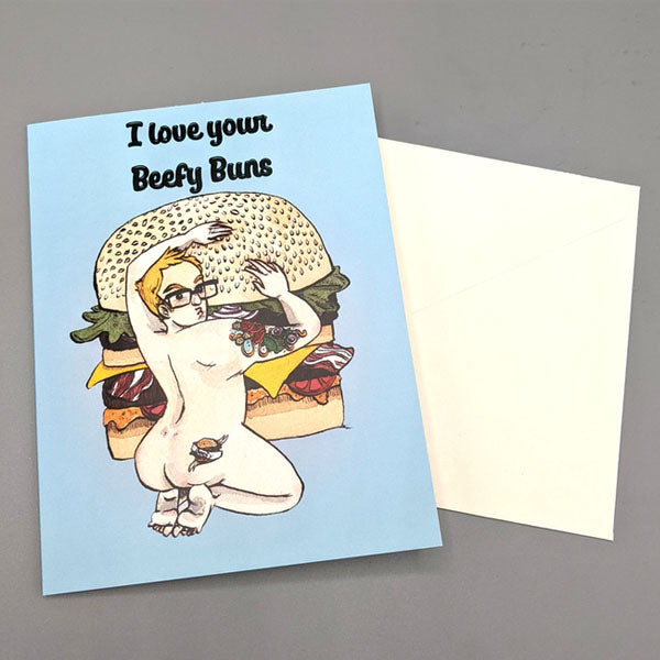 I Love your Beefy Buns Greeting Card