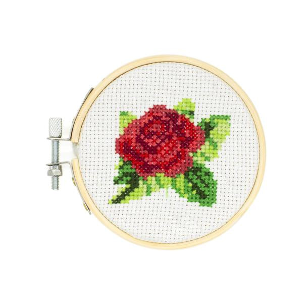 Mini Cross-stitch Embroidery Kit- Rose