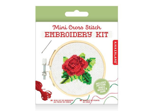 Mini Cross-stitch Embroidery Kit- Rose