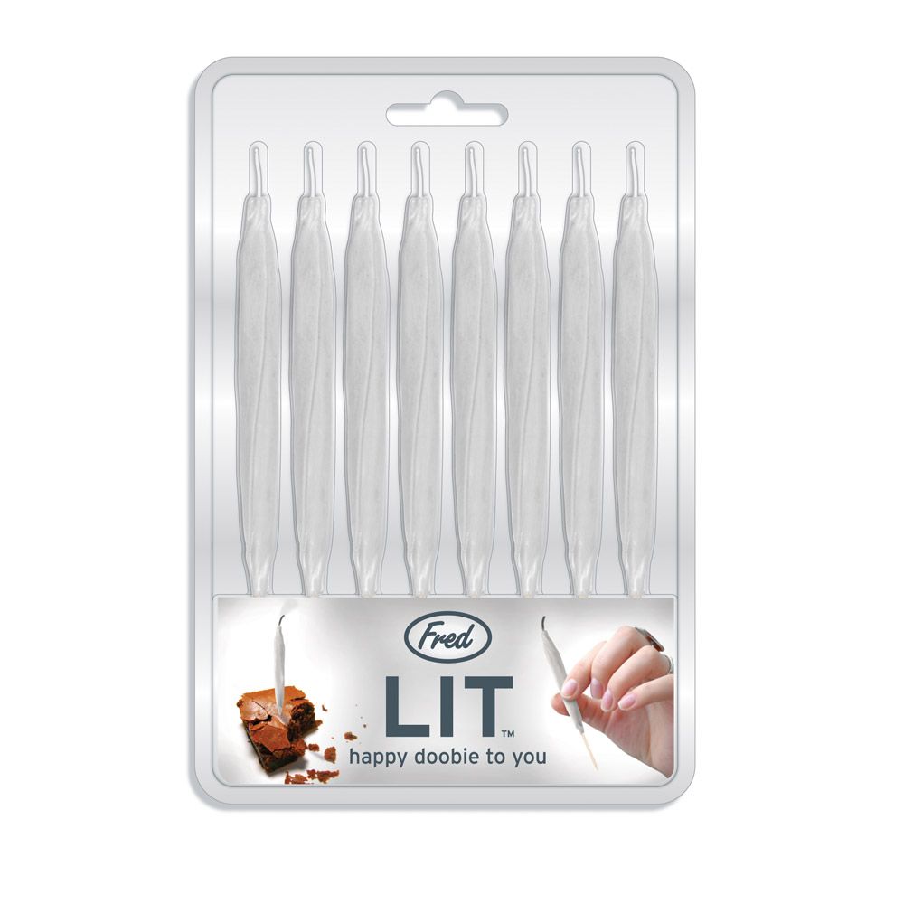 Lit Joint Birthday Candles