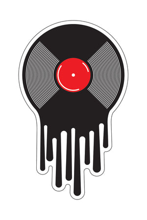 Melted Record Sticker