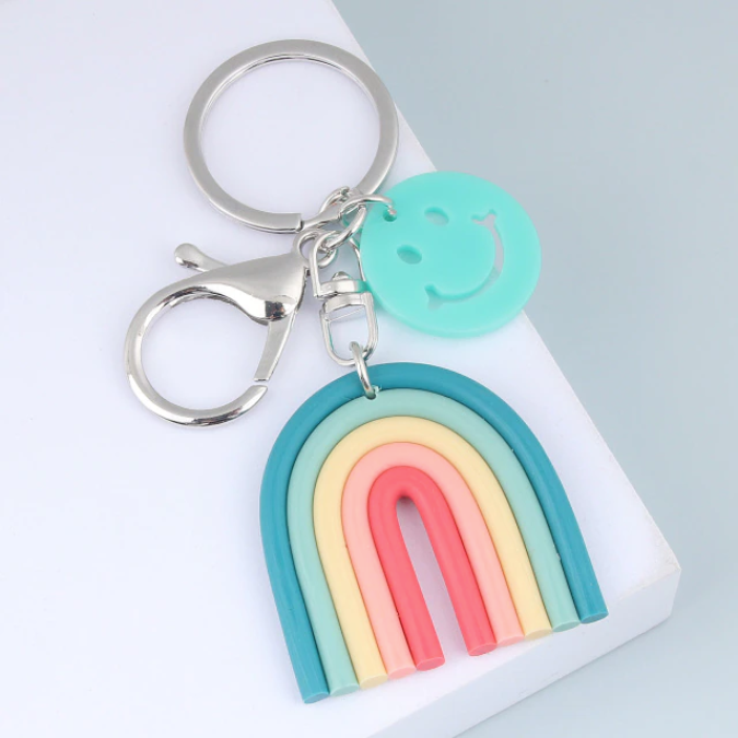 Happy Rainbow Keychain