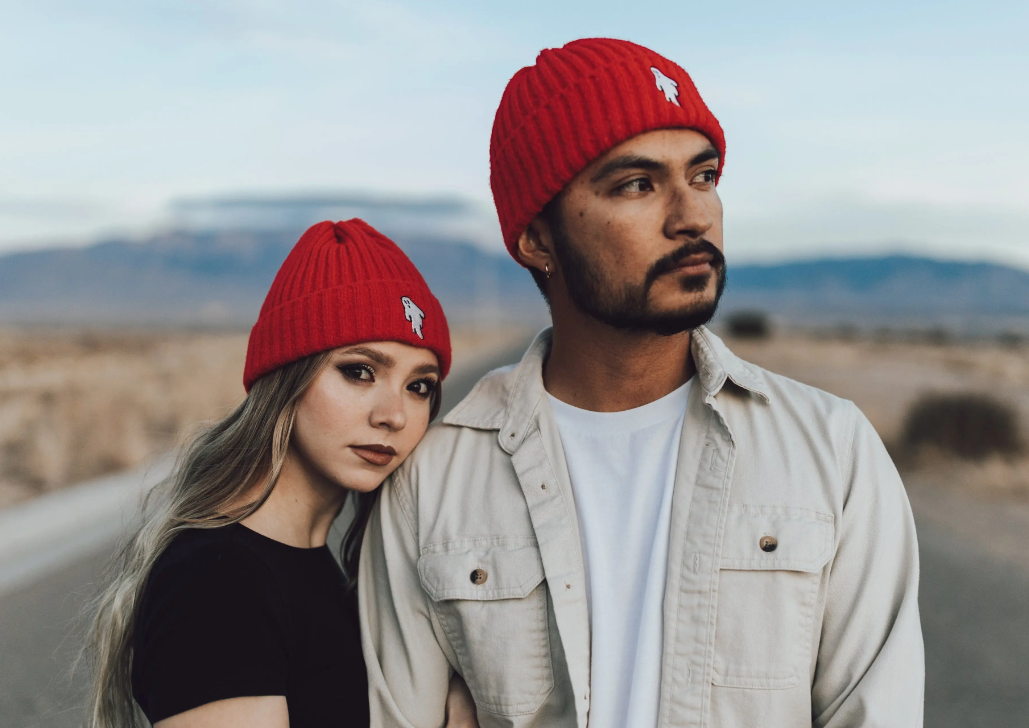 Ghostie Embroidered & Reversible Knit Beanie