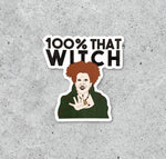 Hocus Pocus Winifred 100% that witch sticker