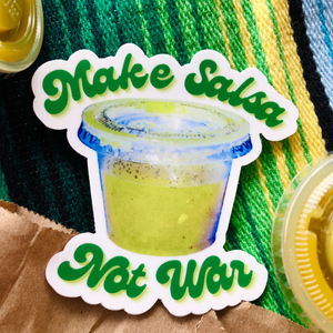 Make Salsa Not War Sticker