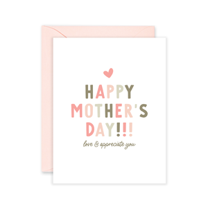 Love & Appreciate You Mom Card