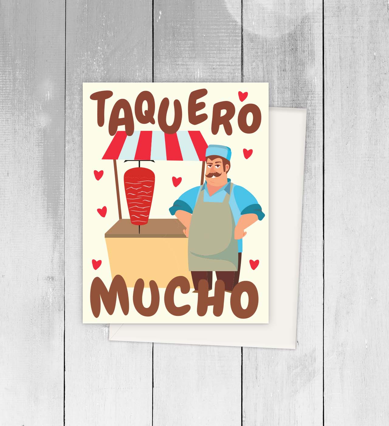 Love you tacos Spanish Greeting Card