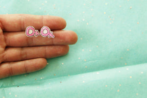 Venus Symbol Pink Slime Earrings