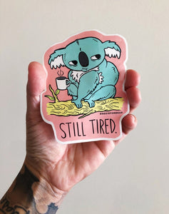 Still Tired Koala Sticker