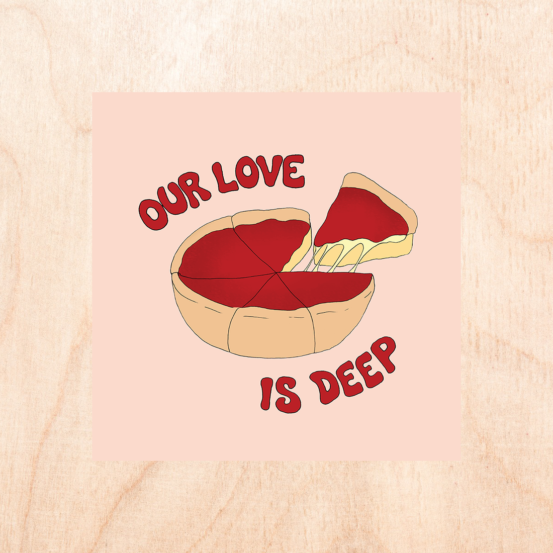 Our Love Is So Deep Greeting Card