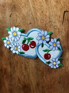 Vintage Cherry Heart Patch