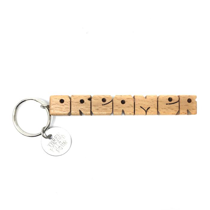 Dreamer Wooden Keychain
